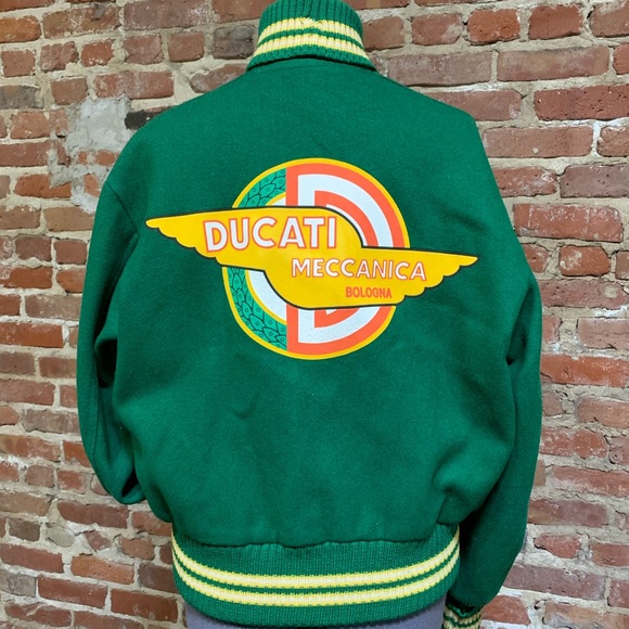 Other - Vintage Ducati Mechanics Green Wool Varsity Jacket
